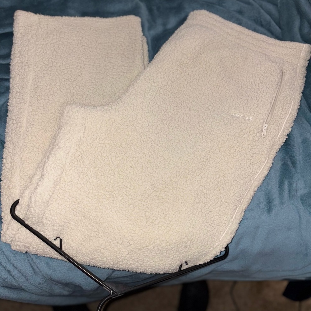 SKIMS Cream Fleece Track Pants
